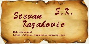 Stevan Kazaković vizit kartica